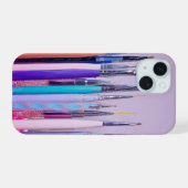 ネイルアートブラシコレクション iPhone 15ケース (裏面横)
