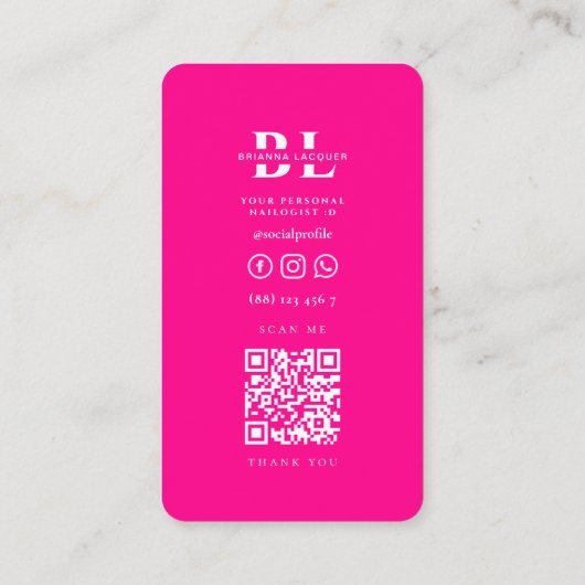 ネイルアートマニキュア専門家 名刺 (裏面)