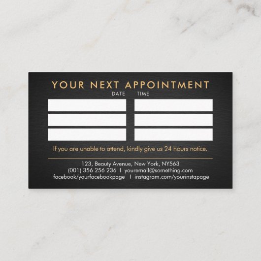 ネイルアートロゴ(アポイントメント)  名刺 (裏面)