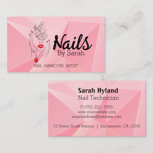 ネイルアート名刺 名刺 (正面/裏面)