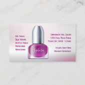 ネイルアート技術者 – トレンディーポーランドボトル 名刺 (裏面)