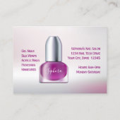 ネイルアート技術者 – トレンディーポーランドボトル 名刺 (裏面)