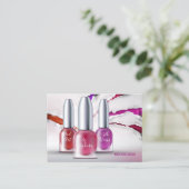 ネイルアート技術者 – トレンディーポーランドボトル 名刺 (スタンド正面)