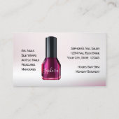 ネイルアート技術者 – ブルー爪、 ネイルポーランド 名刺 (裏面)