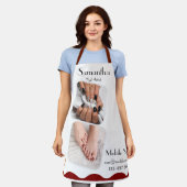 ネイルアート技術者/マニキュリスト編集可能 エプロン (着用した状態)