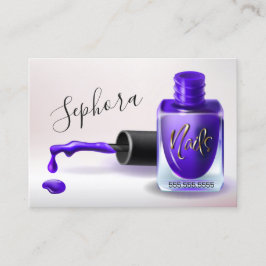 ネイルアート技術者 – 紫爪、 ネイルポーランド 名刺