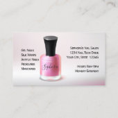 ネイルアート技術者 – 赤爪、 ネイルポーランド 名刺 (裏面)