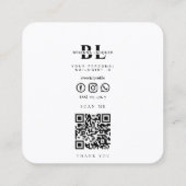 ネイルアート美しいサロンマニキュア スクエア名刺 (裏面)