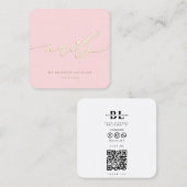 ネイルアート美しいサロンマニキュア スクエア名刺 (正面/裏面)