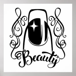 ネイルアート美しい ポスター