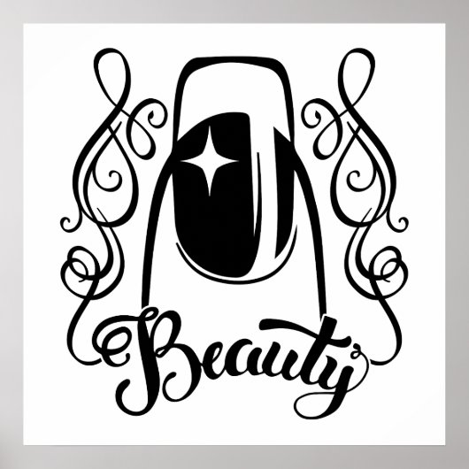 ネイルアート美しい ポスター (正面)