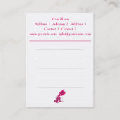 ネイルアート – ビジネス/スケジュールカード 名刺 (裏面)