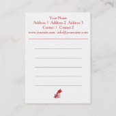 ネイルアート – ビジネス/スケジュールカード 名刺 (裏面)