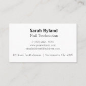 ネイルアート 名刺 (裏面)