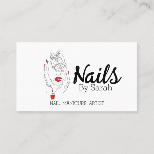 ネイルアート 名刺 (正面)