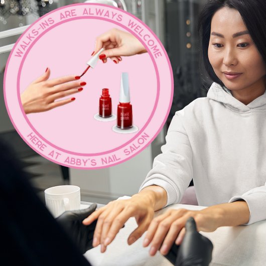 ネイルケアサロン ウォークイン歓迎 カスタマイズ ウィンドウサイン