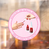 ネイルケアサロン 歩行者歓迎 カスタマイズ ウェルカムステッカー ウィンドウサイン (シート2)