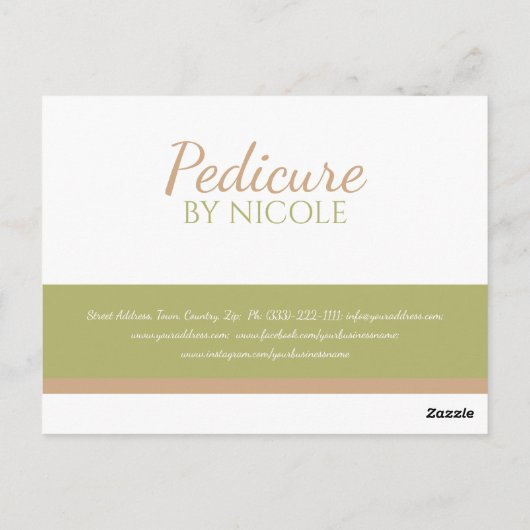 ネイルケア ネイルアーティスト スパ サロン ご感謝 クーポン ポストカード (裏面)