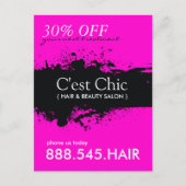 ネイルサロンとスパ広告のはがき ポストカード (正面)