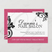 ネイルサロンとスパ広告のはがき ポストカード (正面/裏面)