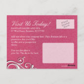 ネイルサロンとスパ広告のはがき ポストカード (裏面)