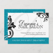 ネイルサロンとスパ広告のはがき ポストカード (正面/裏面)