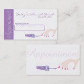 ネイルサロンのアポイントメントカード 予約カード (正面/裏面)