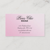 ネイルサロンのスクーターの女の子のグリッターのポーランド人の渦巻 名刺 (裏面)