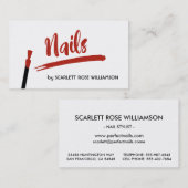 ネイルサロンのスタイリストの名刺 名刺 (正面/裏面)