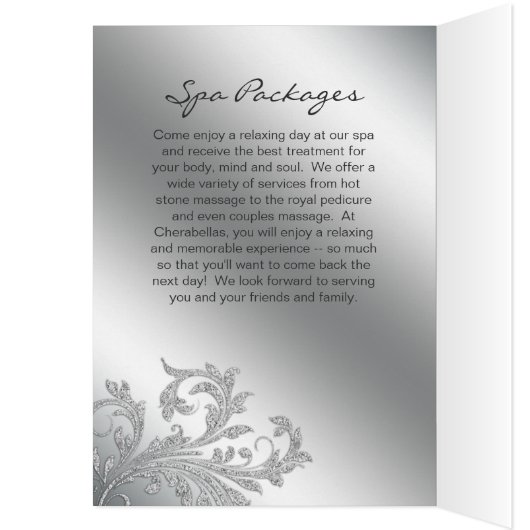 ネイルサロンのパンフレットの美しい (内側 (左))