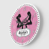 ネイルサロンのパーソナル化可能な壁時計 ラージ壁時計 (傾斜)