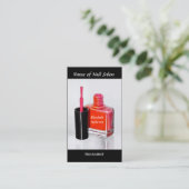 ネイルサロンのピンクのマニキュアのネイルアーチスト 名刺 (スタンド正面)