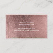 ネイルサロンのポーランドのネイルアーチストのばら色の金ゴールドホイル 名刺 (裏面)