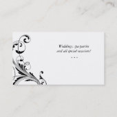 ネイルサロンの名刺の白黒 名刺 (裏面)