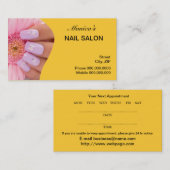 ネイルサロンの名刺-あなたの色を選んで下さい 予約カード (正面/裏面)
