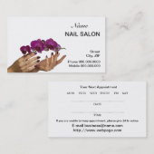 ネイルサロンの名刺-あなたの色を選んで下さい 予約カード (正面/裏面)