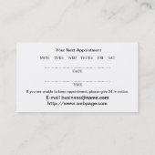 ネイルサロンの名刺-あなたの色を選んで下さい 予約カード (裏面)