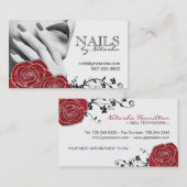 ネイルサロンの名刺 予約カード (正面/裏面)