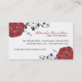 ネイルサロンの名刺 予約カード (裏面)