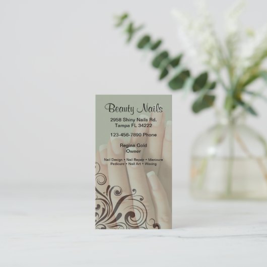 ネイルサロンの名刺 名刺 (スタンド正面)