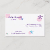 ネイルサロンの名刺 名刺 (裏面)