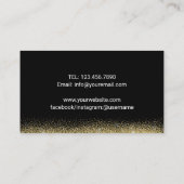 ネイルサロンの金ゴールドの紫色のポーランド人のボトルのネイルアーチスト 名刺 (裏面)