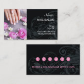 ネイルサロンの顧客のロイヤリティの穿孔器の名刺 ロイヤリティカード (正面/裏面)