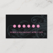 ネイルサロンの顧客のロイヤリティの穿孔器の名刺 ロイヤリティカード (裏面)