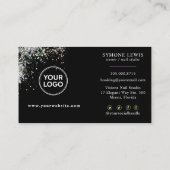 ネイルサロンはっきりしたHolographic Yourロゴ 名刺 (裏面)