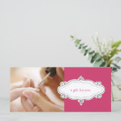 ネイルサロンまたは爪、 ネイルスタジオギフト証明書 (スタンド正面)