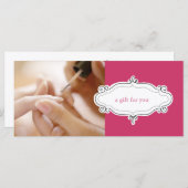 ネイルサロンまたは爪、 ネイルスタジオギフト証明書 (正面/裏面)