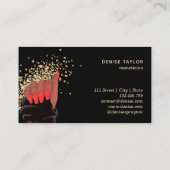 ネイルサロンアフロアメリカン女性ハンドネイリスト 名刺 (裏面)