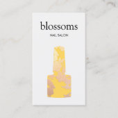 ネイルサロンイエロー金ゴールドグリッター 名刺 (正面)