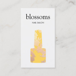 ネイルサロンイエロー金ゴールドグリッター 名刺